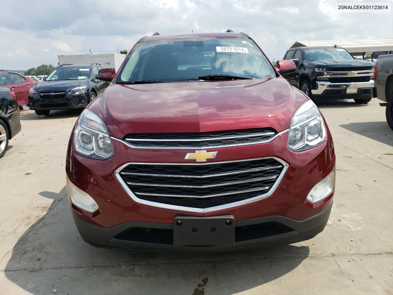 2016 Chevrolet Equinox Lt VIN: 2GNALCEK5G1123614 Lot: 58721014