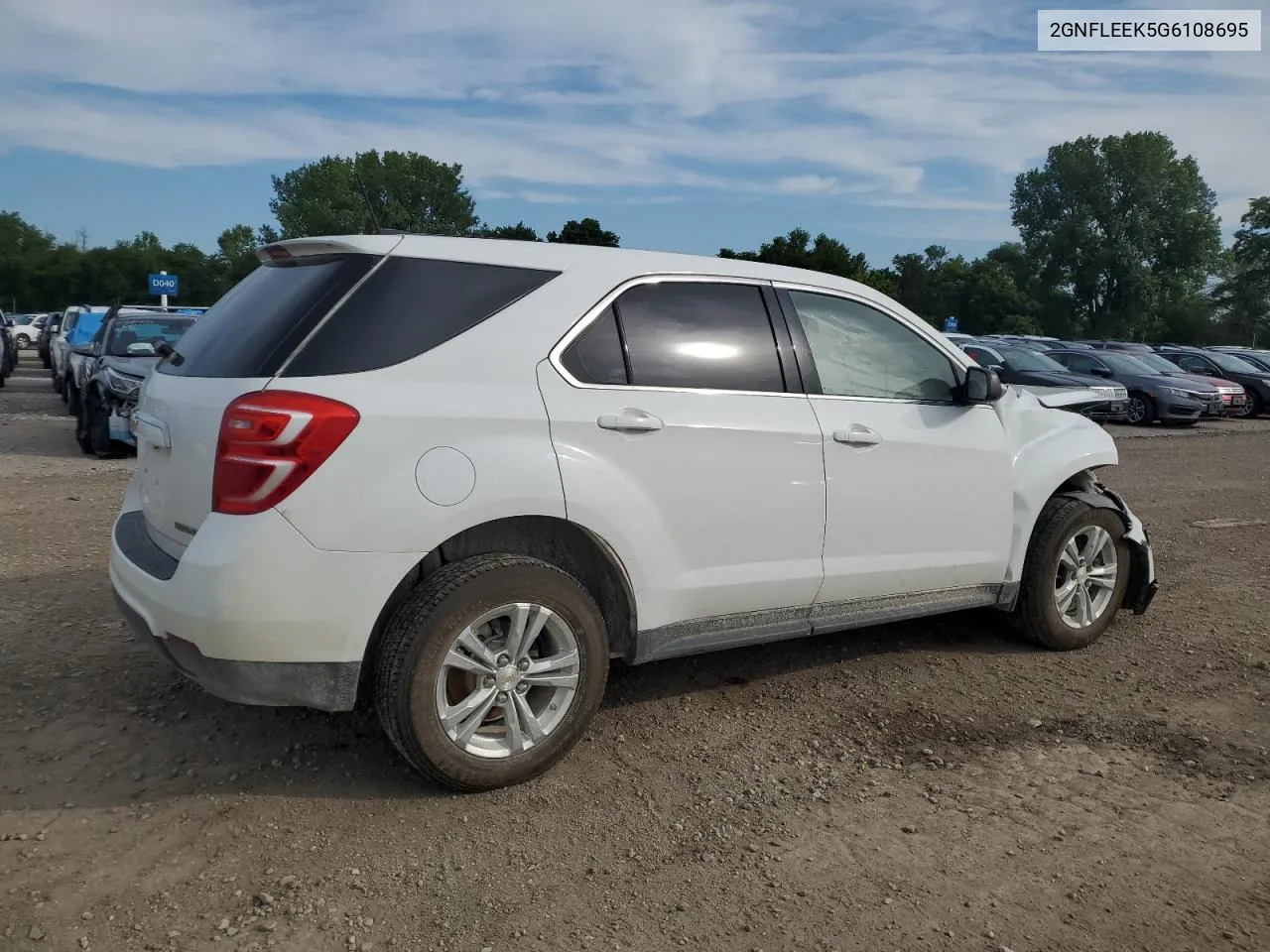 2016 Chevrolet Equinox Ls VIN: 2GNFLEEK5G6108695 Lot: 61606814