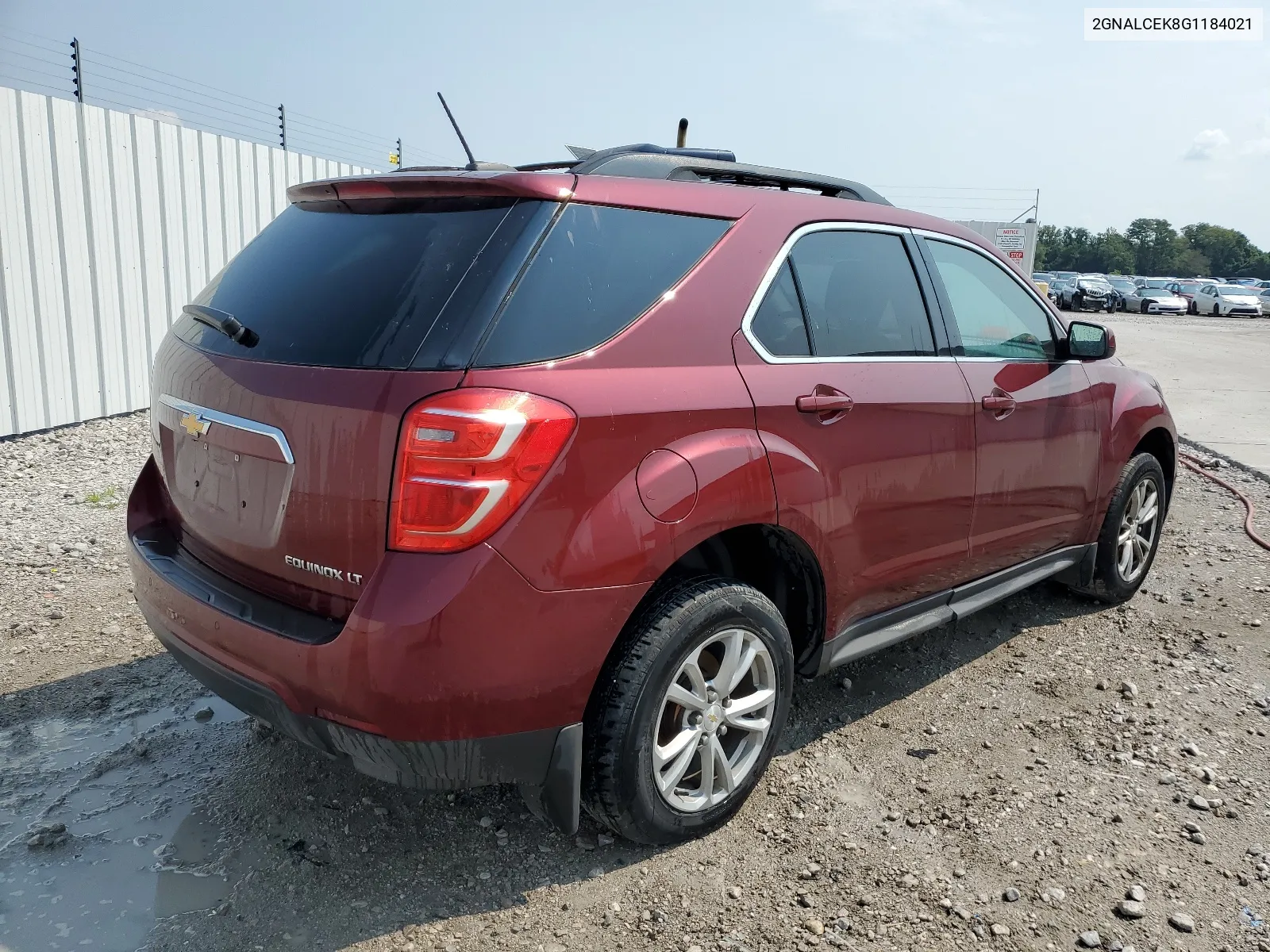 2016 Chevrolet Equinox Lt VIN: 2GNALCEK8G1184021 Lot: 62125934