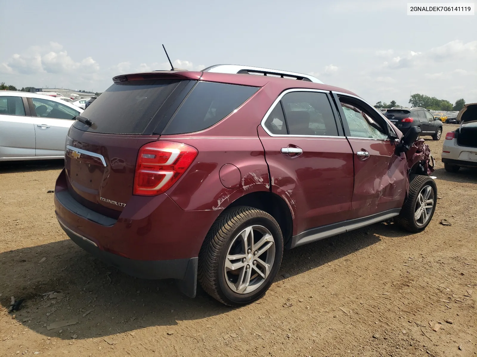 2016 Chevrolet Equinox Ltz VIN: 2GNALDEK7G6141119 Lot: 62419514