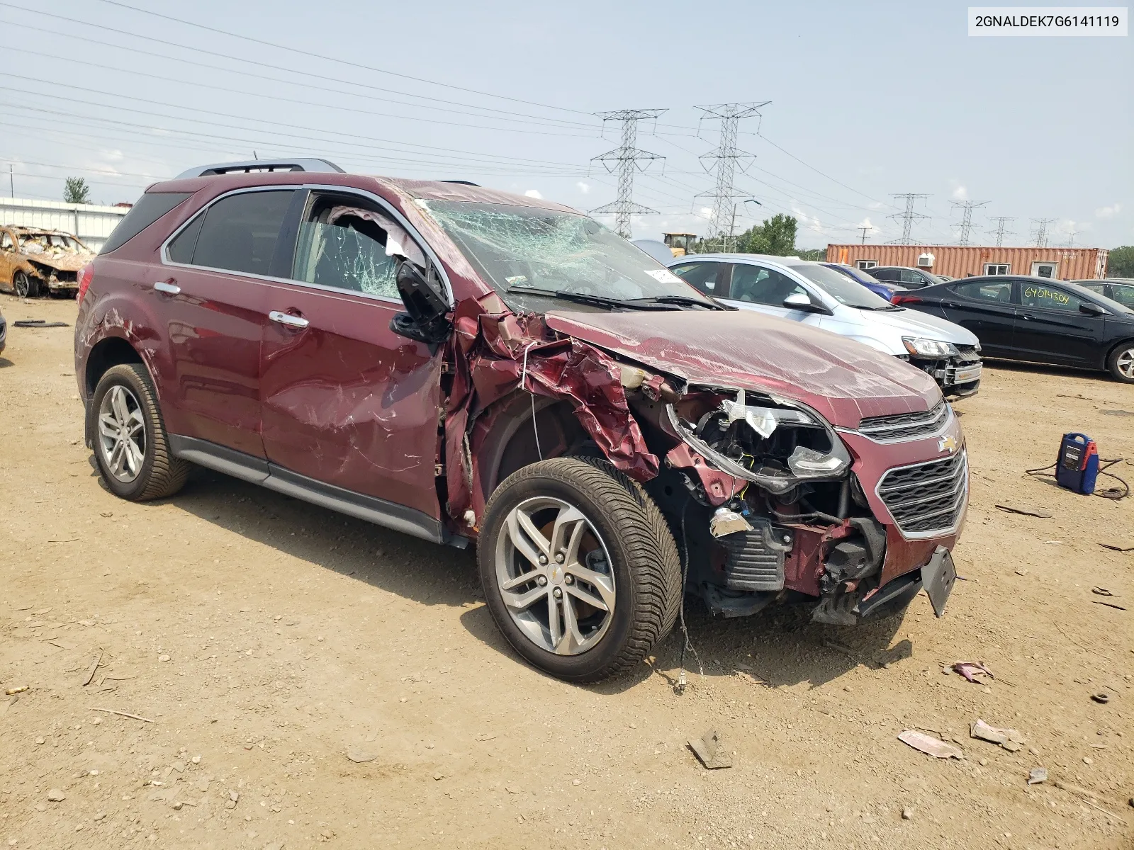 2016 Chevrolet Equinox Ltz VIN: 2GNALDEK7G6141119 Lot: 62419514