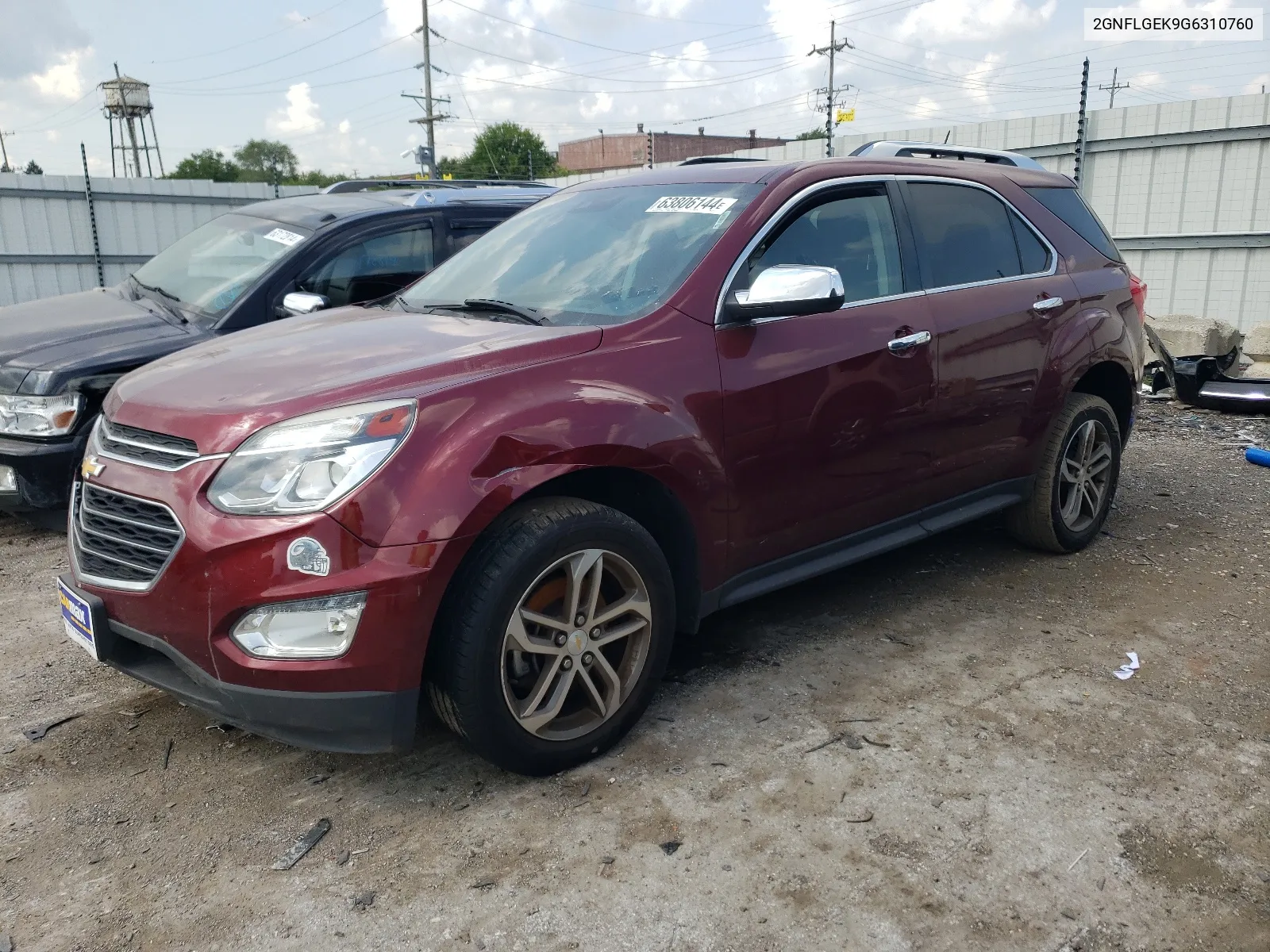 2016 Chevrolet Equinox Ltz VIN: 2GNFLGEK9G6310760 Lot: 63806144