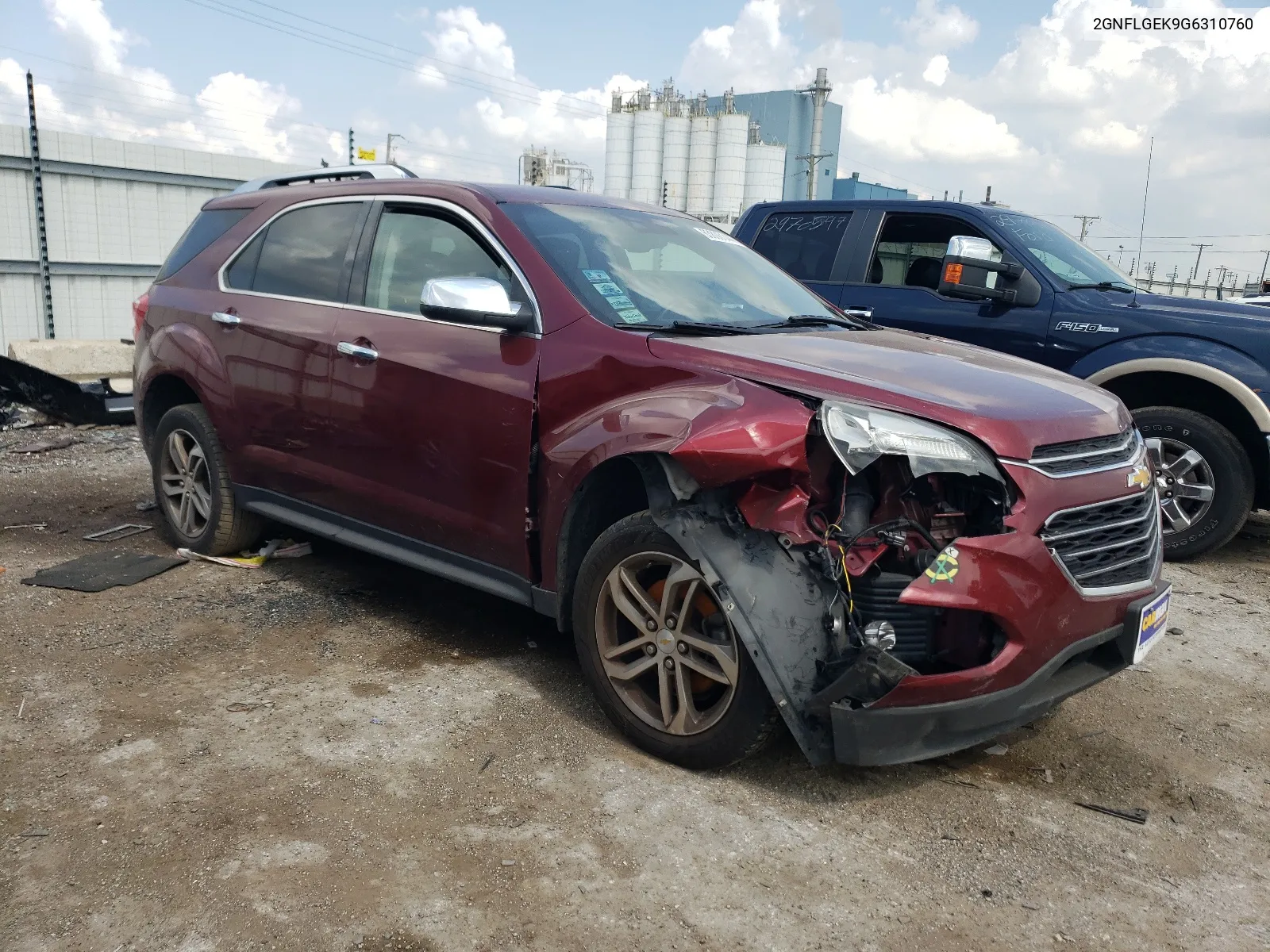 2016 Chevrolet Equinox Ltz VIN: 2GNFLGEK9G6310760 Lot: 63806144