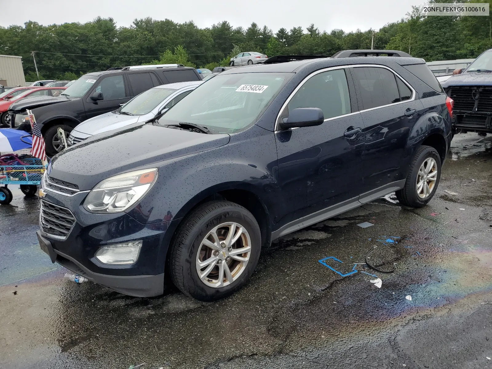 2016 Chevrolet Equinox Lt VIN: 2GNFLFEK1G6100616 Lot: 65754834