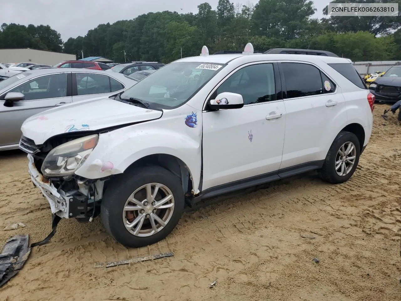 2016 Chevrolet Equinox Lt VIN: 2GNFLFEK0G6263810 Lot: 66240554