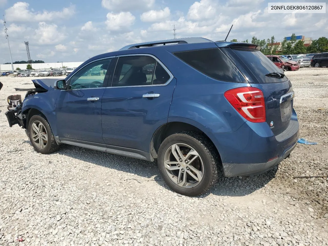 2016 Chevrolet Equinox Ltz VIN: 2GNFLGEK8G6120867 Lot: 66365824