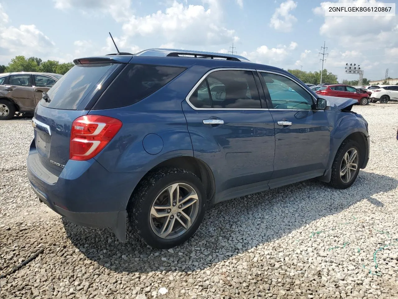 2016 Chevrolet Equinox Ltz VIN: 2GNFLGEK8G6120867 Lot: 66365824