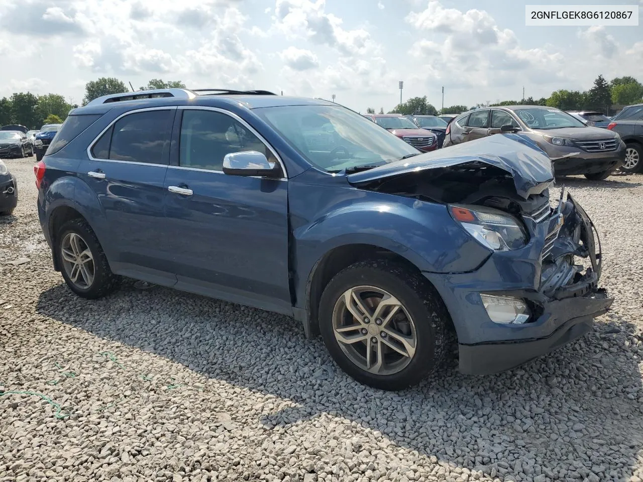 2016 Chevrolet Equinox Ltz VIN: 2GNFLGEK8G6120867 Lot: 66365824