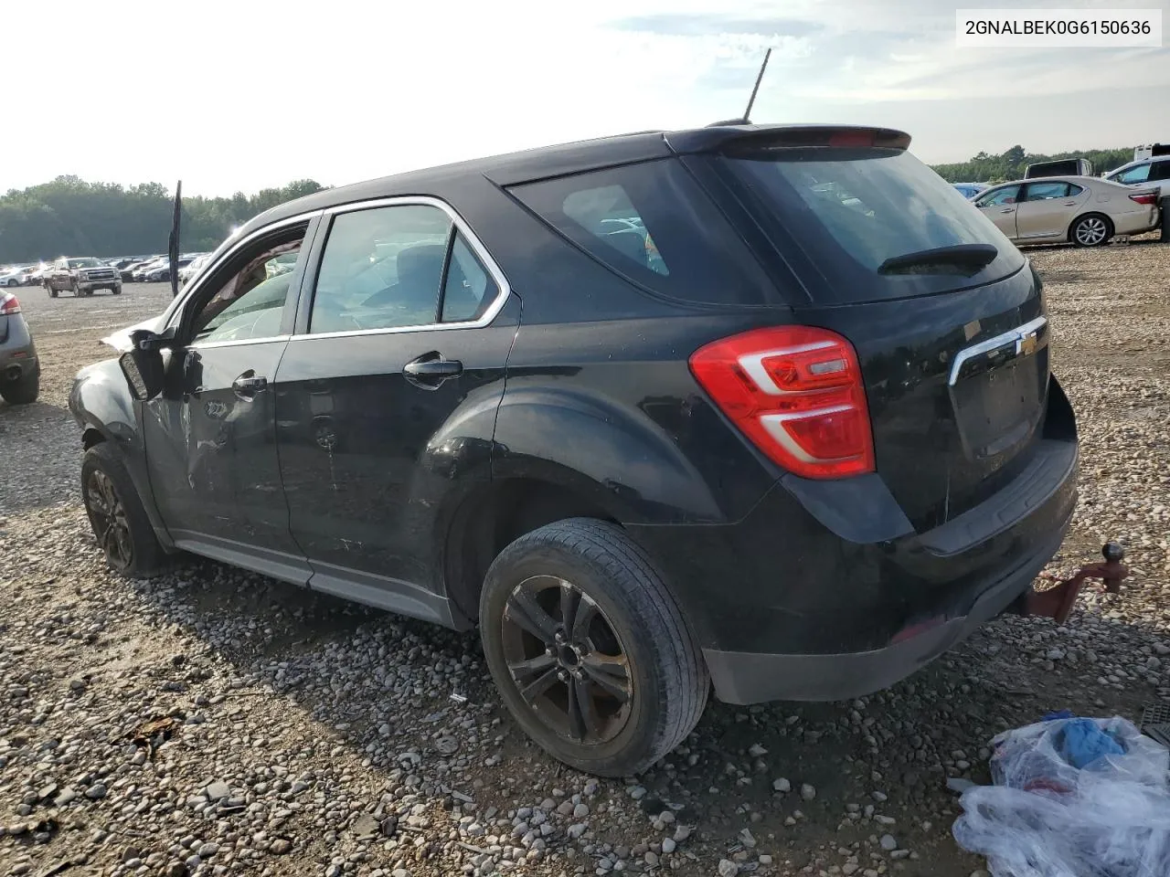 2016 Chevrolet Equinox Ls VIN: 2GNALBEK0G6150636 Lot: 67018484