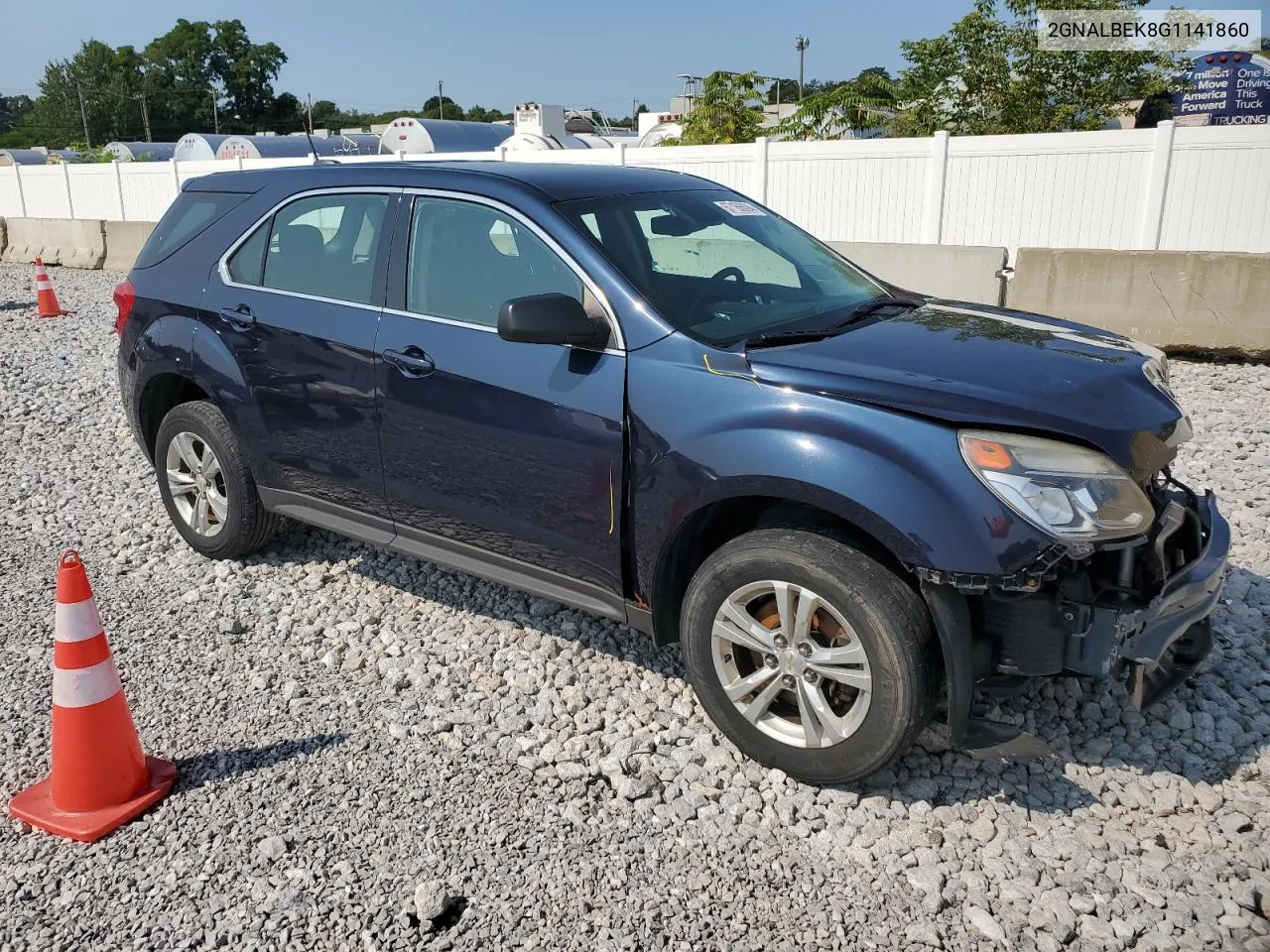 2GNALBEK8G1141860 2016 Chevrolet Equinox Ls