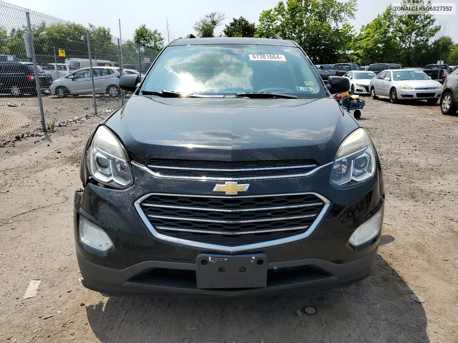 2016 Chevrolet Equinox Lt VIN: 2GNALCEK9G6327352 Lot: 67381664