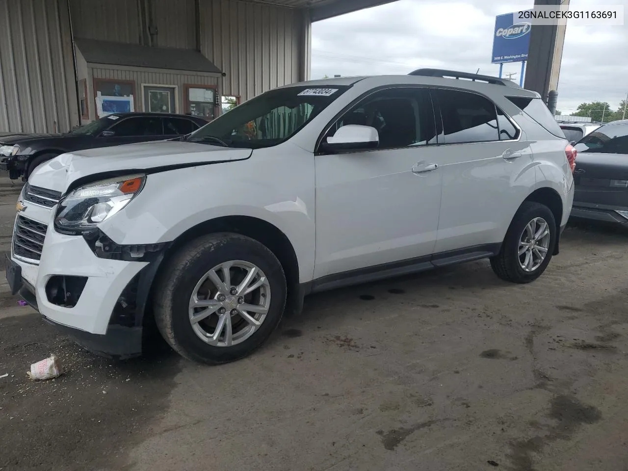 2016 Chevrolet Equinox Lt VIN: 2GNALCEK3G1163691 Lot: 67743034