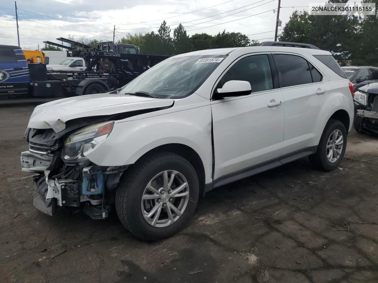 2016 Chevrolet Equinox Lt VIN: 2GNALCEK3G1115155 Lot: 68381574