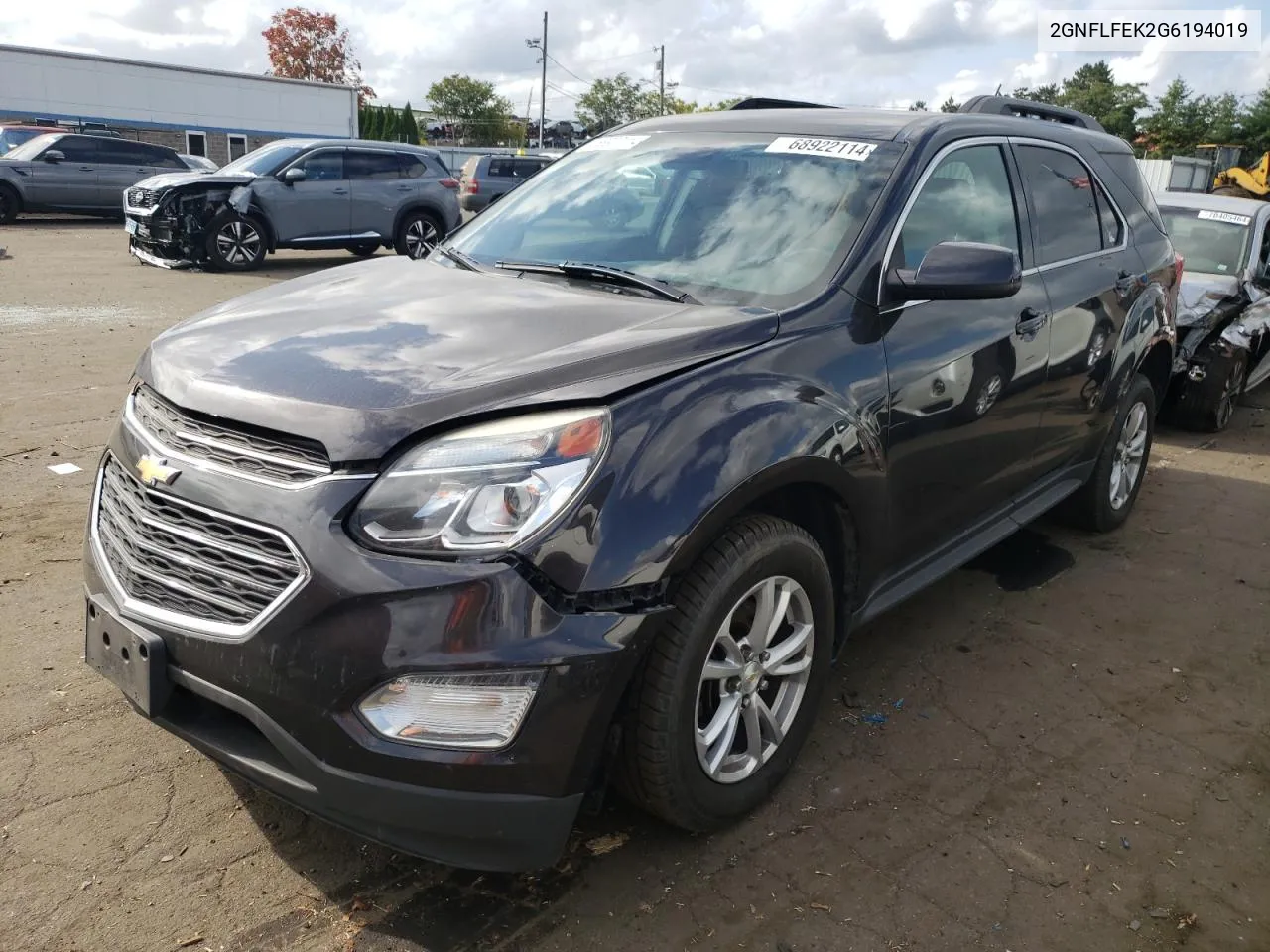 2016 Chevrolet Equinox Lt VIN: 2GNFLFEK2G6194019 Lot: 68922114