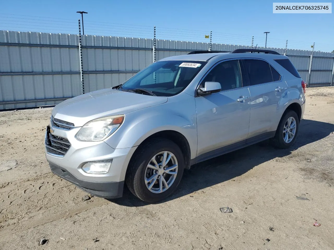 2016 Chevrolet Equinox Lt VIN: 2GNALCEK7G6325745 Lot: 69860634