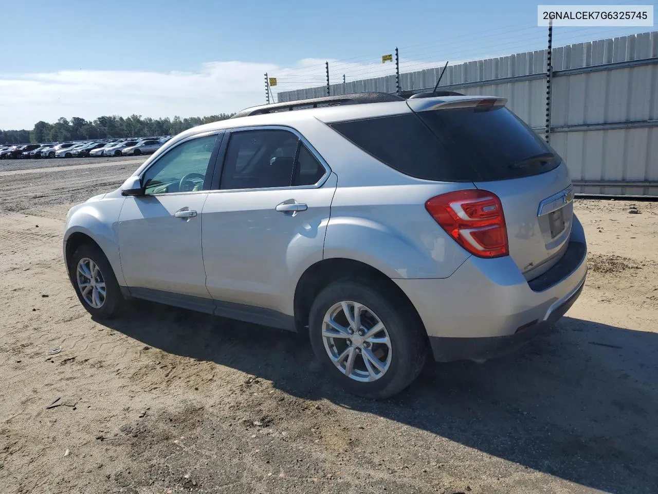 2016 Chevrolet Equinox Lt VIN: 2GNALCEK7G6325745 Lot: 69860634