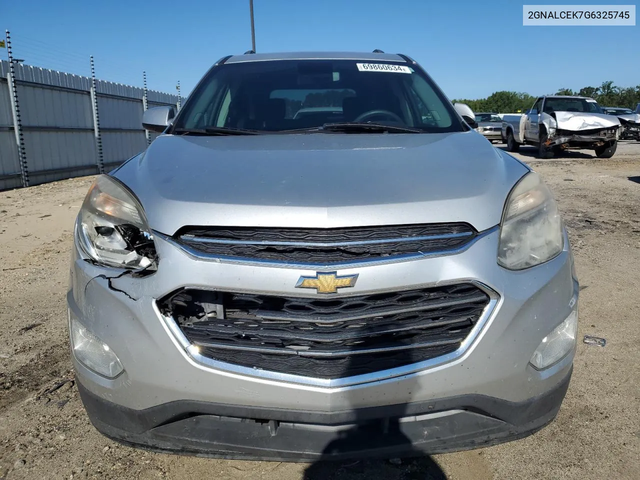 2016 Chevrolet Equinox Lt VIN: 2GNALCEK7G6325745 Lot: 69860634