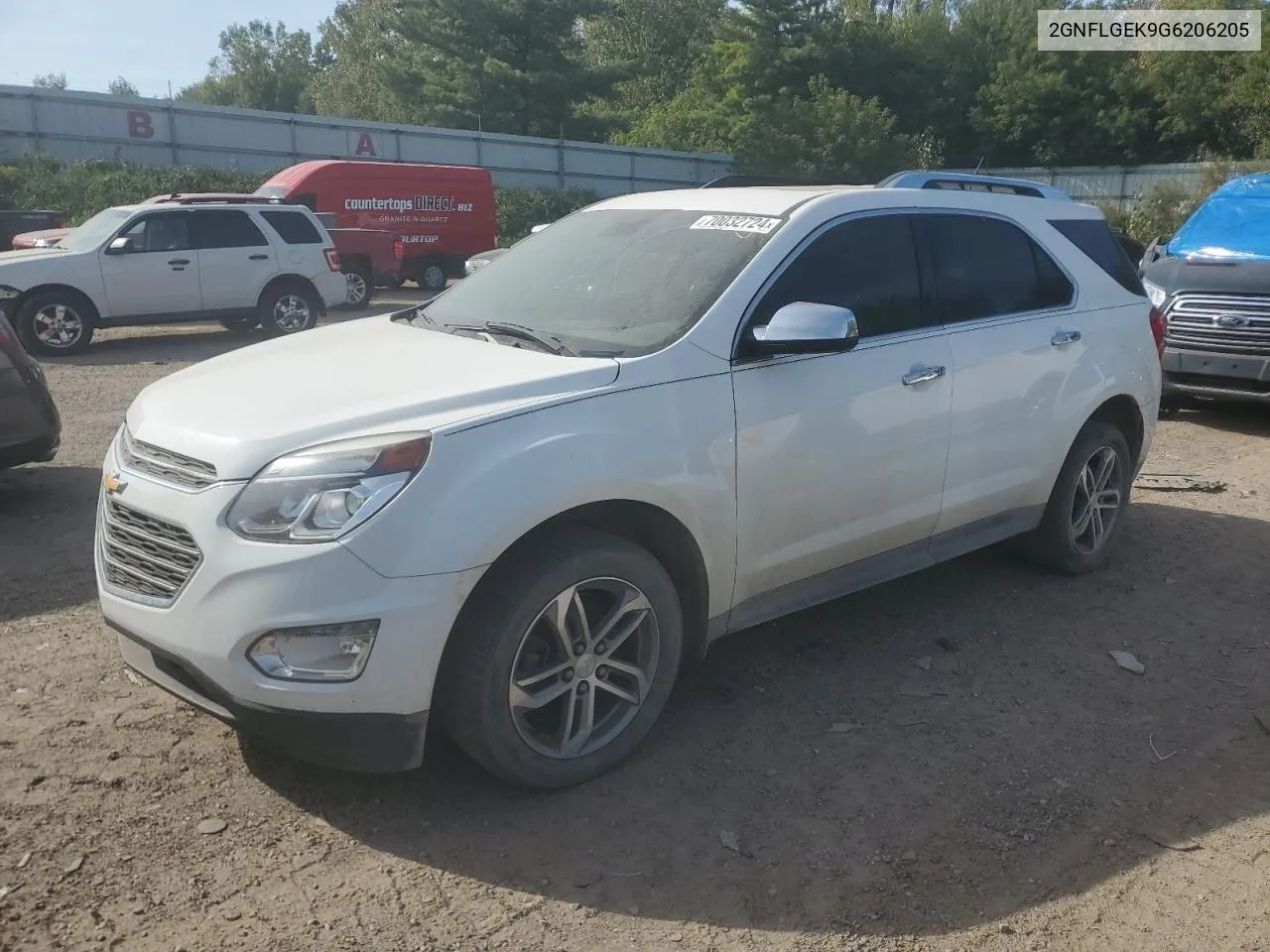 2016 Chevrolet Equinox Ltz VIN: 2GNFLGEK9G6206205 Lot: 70032724