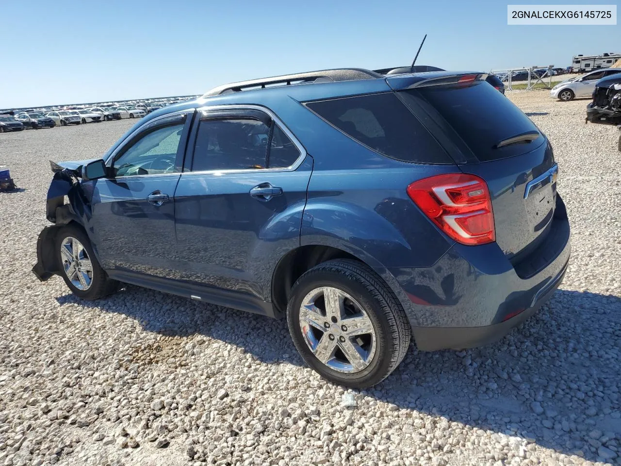 2016 Chevrolet Equinox Lt VIN: 2GNALCEKXG6145725 Lot: 70323724