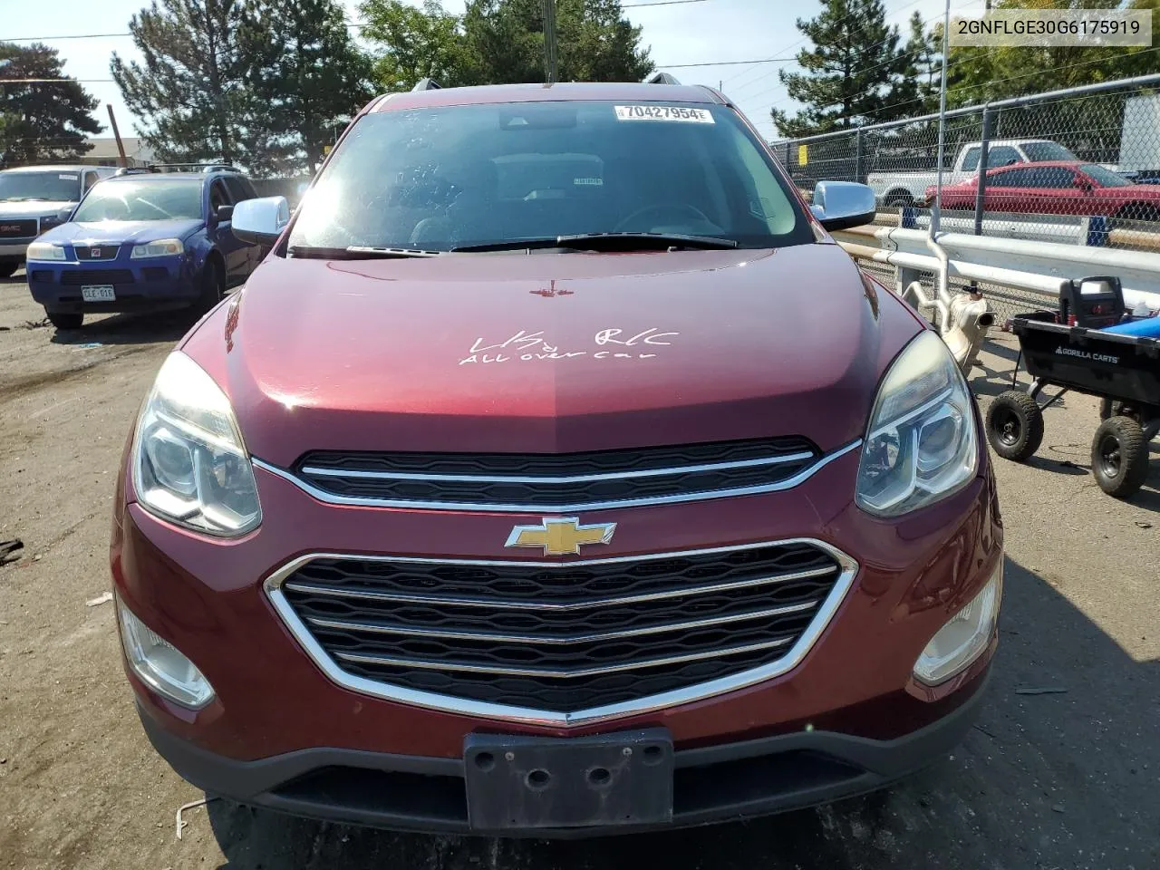 2016 Chevrolet Equinox Ltz VIN: 2GNFLGE30G6175919 Lot: 70427954