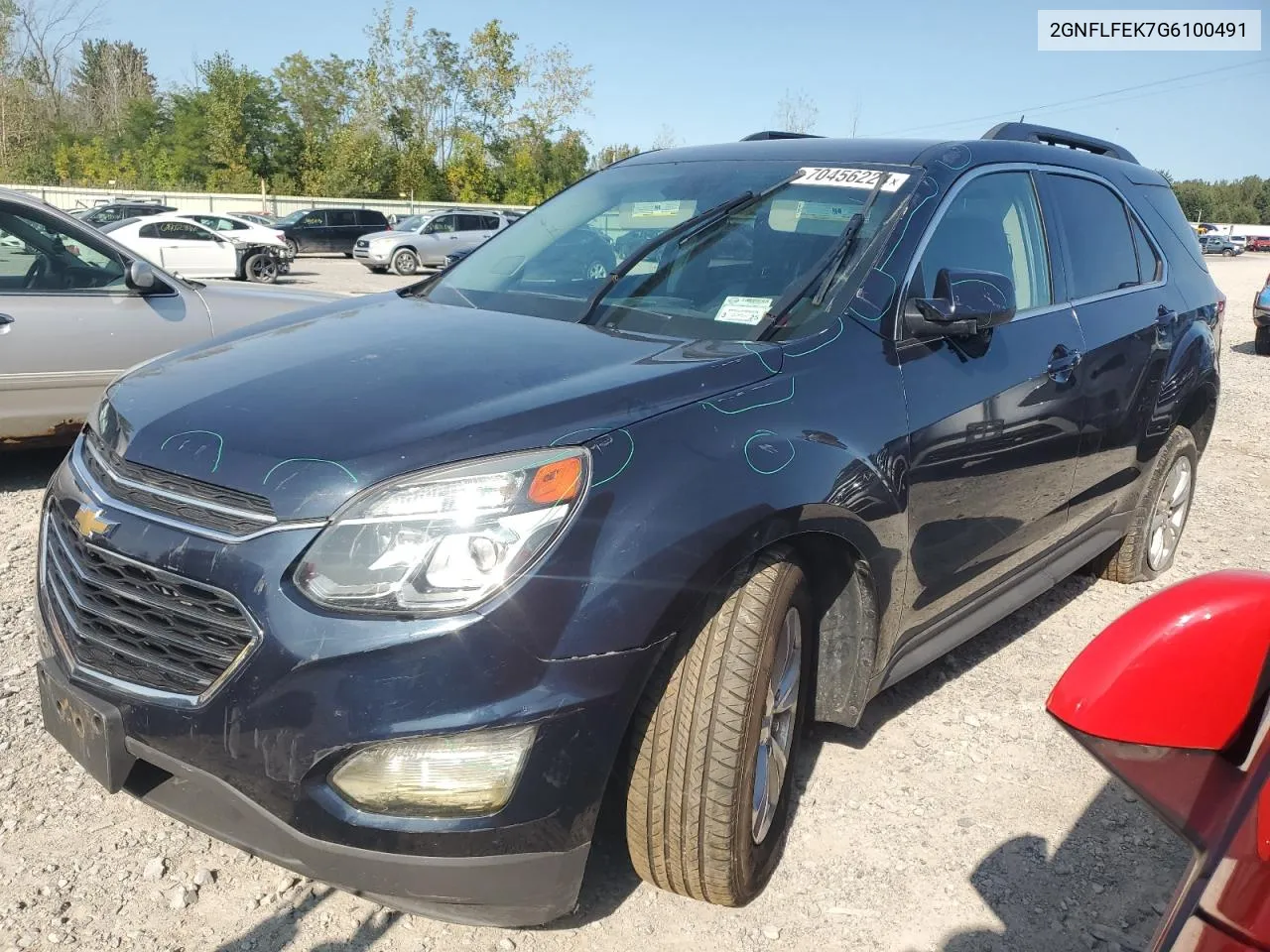 2016 Chevrolet Equinox Lt VIN: 2GNFLFEK7G6100491 Lot: 70456224