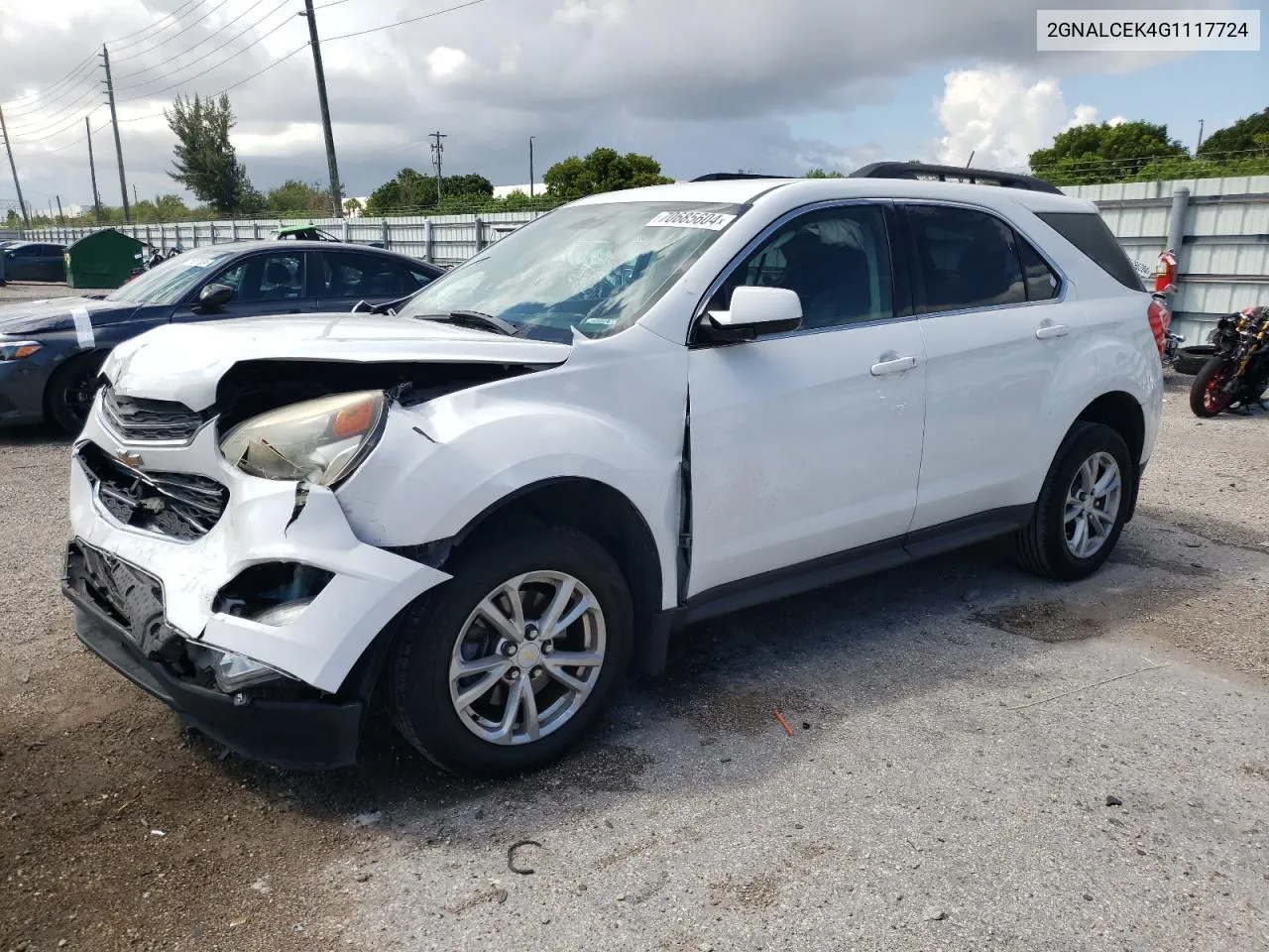 2016 Chevrolet Equinox Lt VIN: 2GNALCEK4G1117724 Lot: 70685604