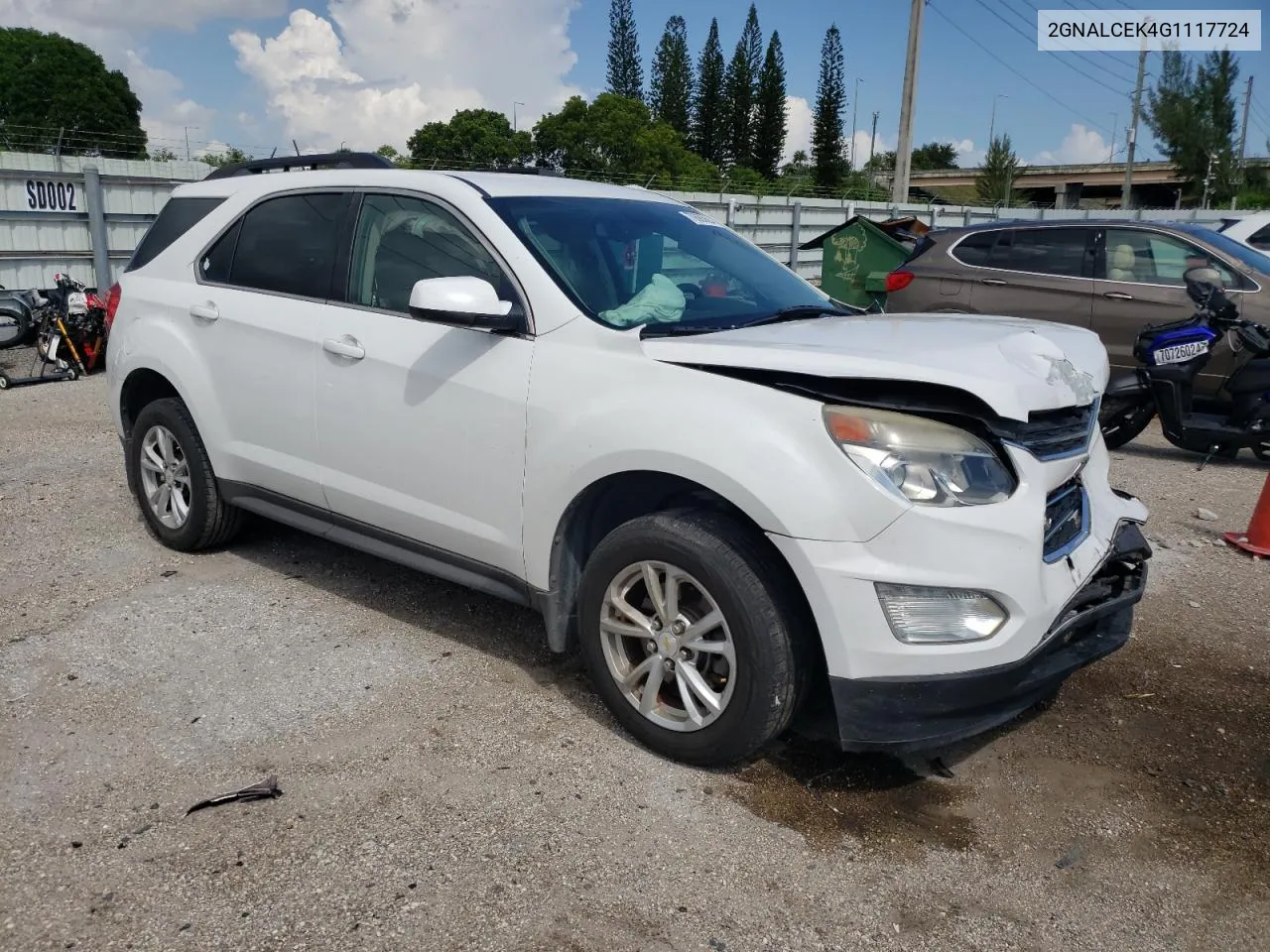 2016 Chevrolet Equinox Lt VIN: 2GNALCEK4G1117724 Lot: 70685604