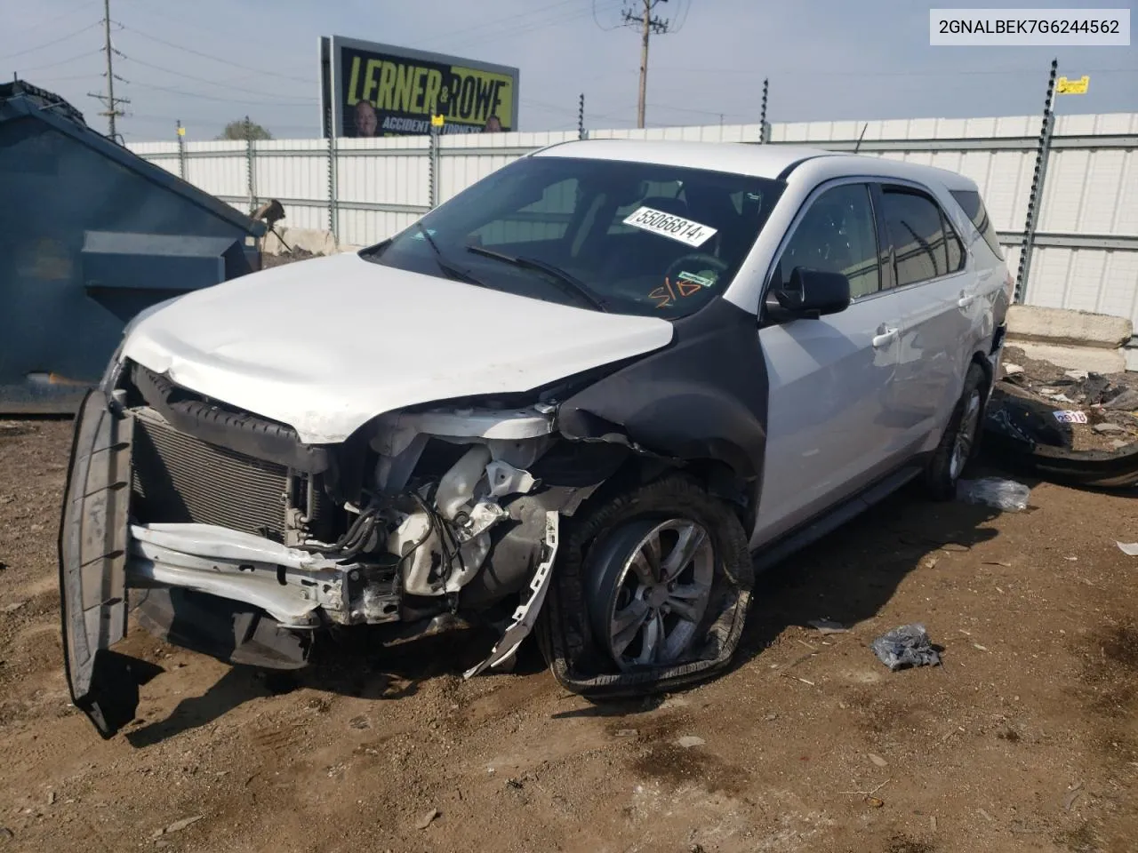 2016 Chevrolet Equinox Ls VIN: 2GNALBEK7G6244562 Lot: 70821494