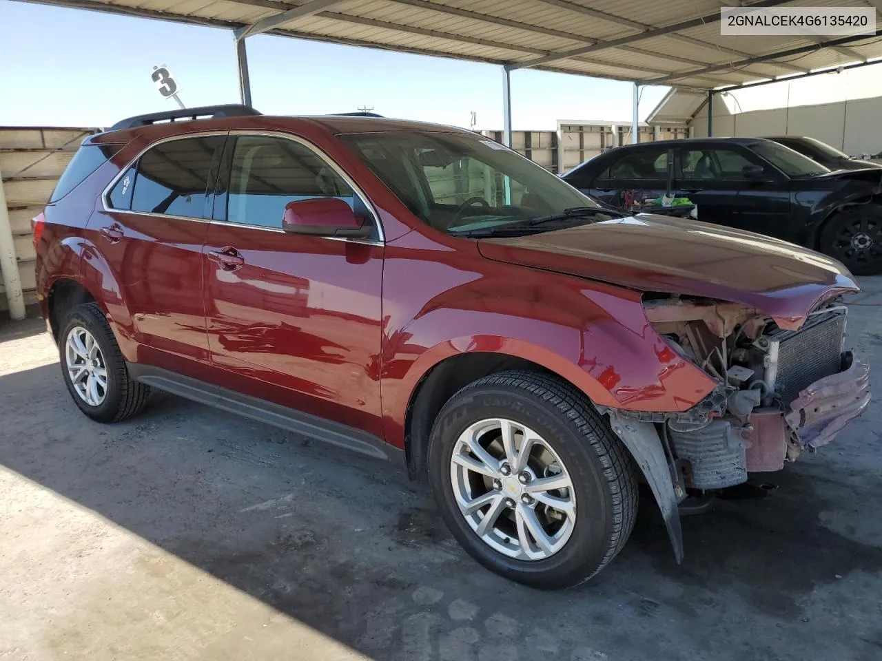 2016 Chevrolet Equinox Lt VIN: 2GNALCEK4G6135420 Lot: 71109024