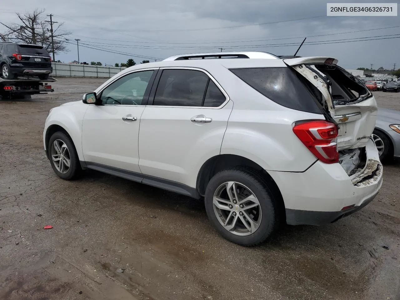 2016 Chevrolet Equinox Ltz VIN: 2GNFLGE34G6326731 Lot: 71544034