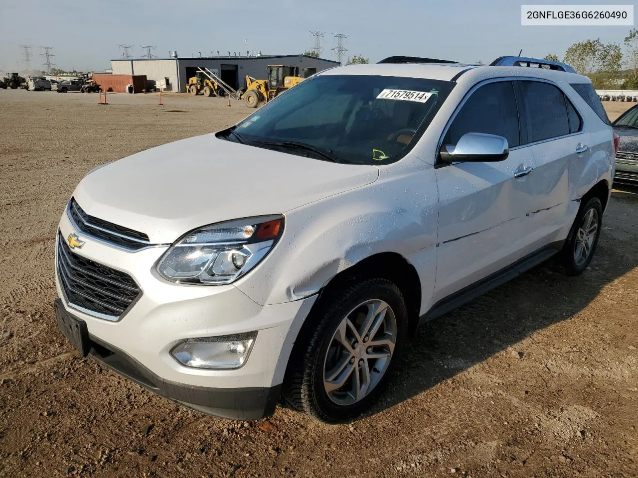 2016 Chevrolet Equinox Ltz VIN: 2GNFLGE36G6260490 Lot: 71579514