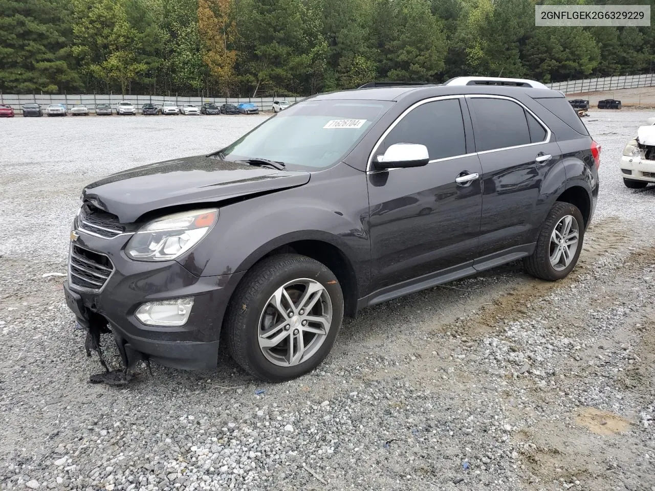 2016 Chevrolet Equinox Ltz VIN: 2GNFLGEK2G6329229 Lot: 71626704