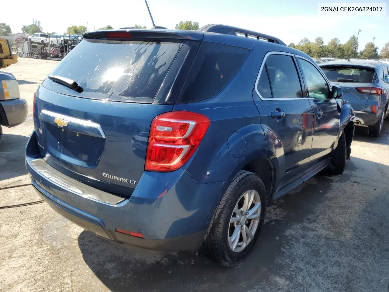 2016 Chevrolet Equinox Lt VIN: 2GNALCEK2G6324017 Lot: 71980284