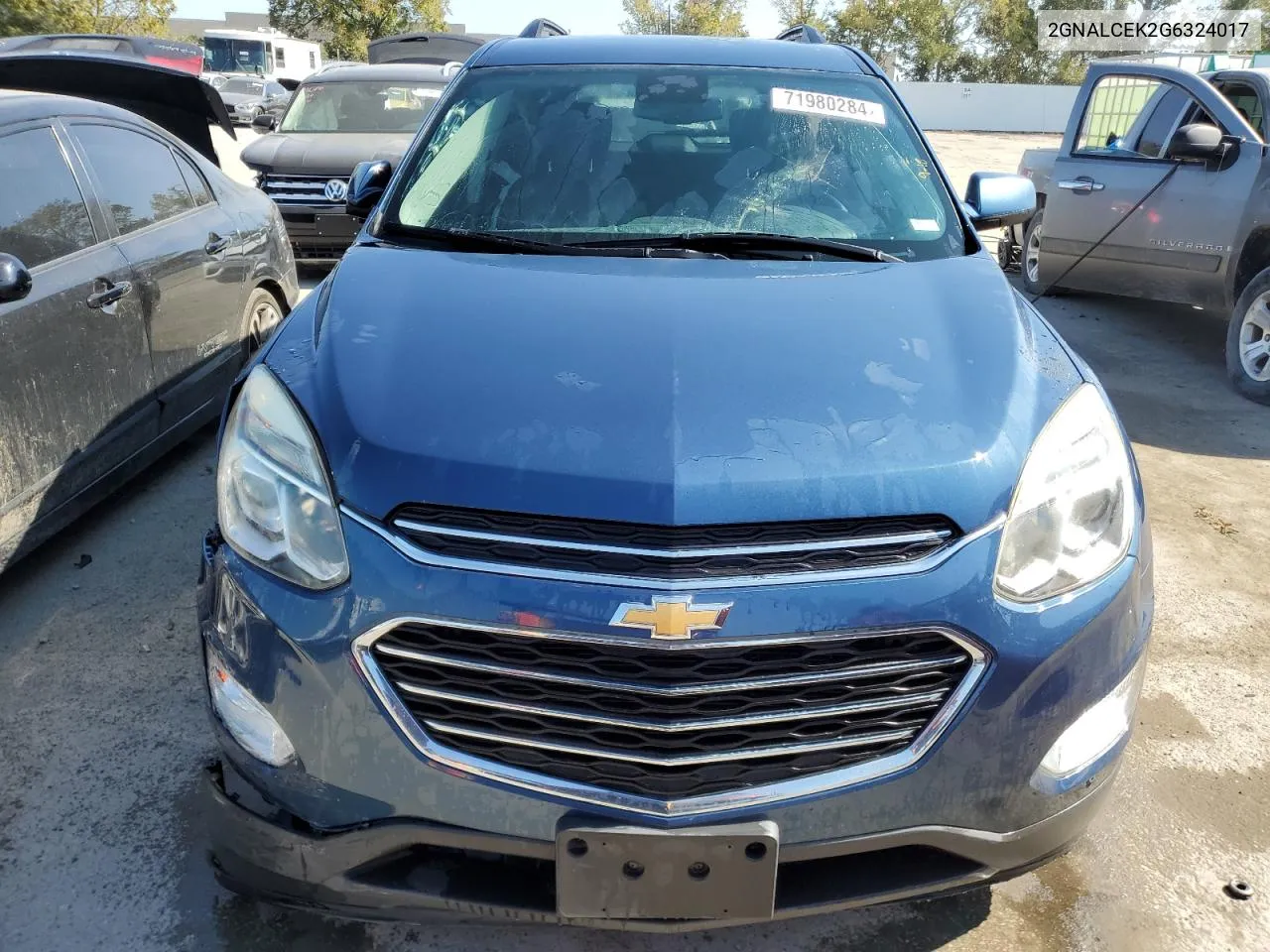 2016 Chevrolet Equinox Lt VIN: 2GNALCEK2G6324017 Lot: 71980284