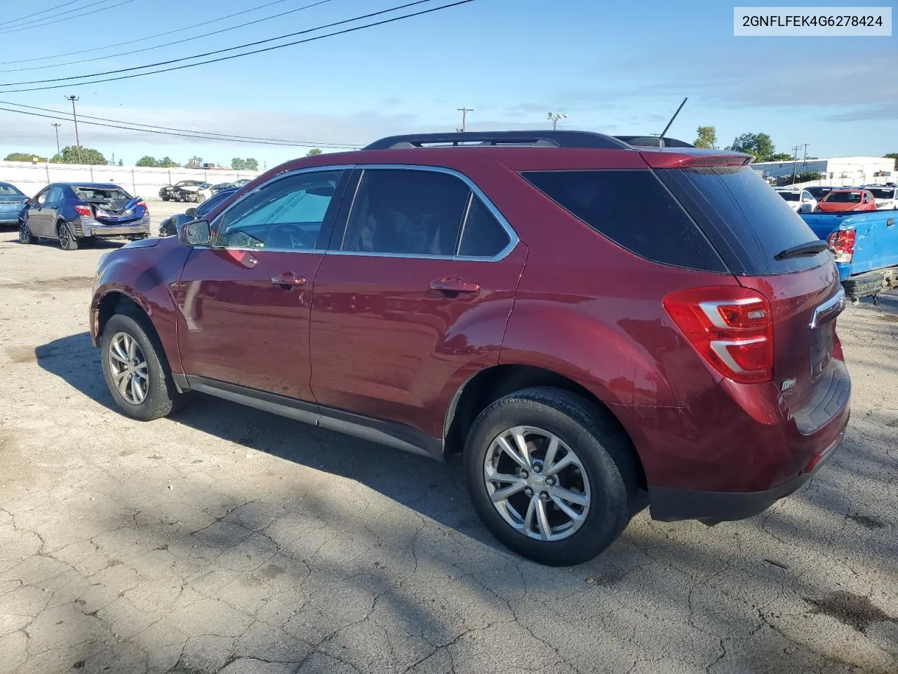 2016 Chevrolet Equinox Lt VIN: 2GNFLFEK4G6278424 Lot: 72131534