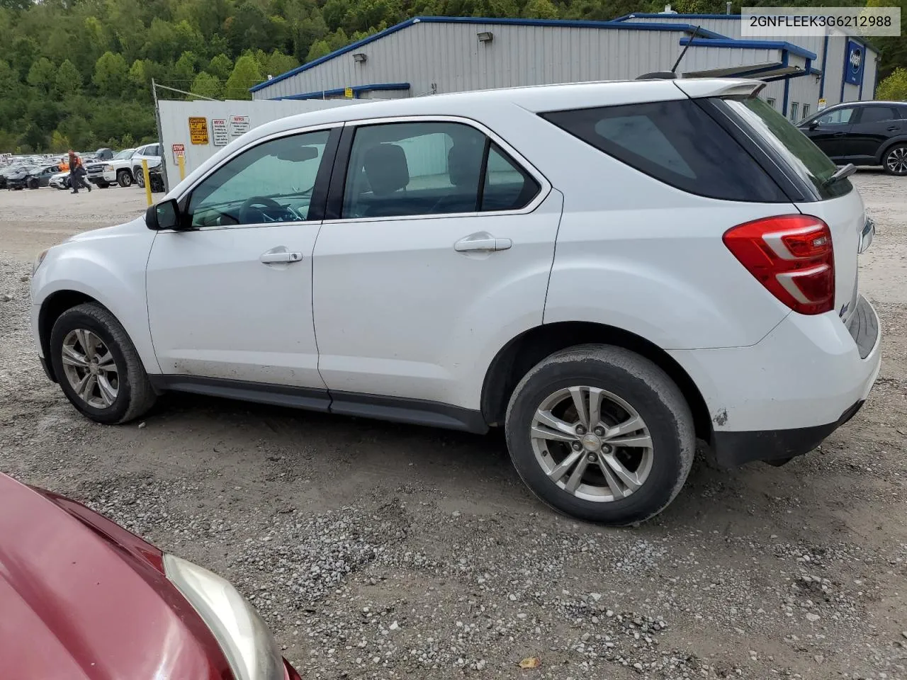 2016 Chevrolet Equinox Ls VIN: 2GNFLEEK3G6212988 Lot: 72918424