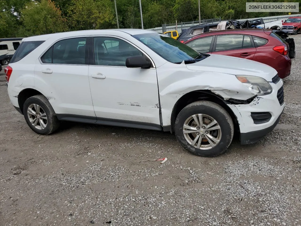 2016 Chevrolet Equinox Ls VIN: 2GNFLEEK3G6212988 Lot: 72918424