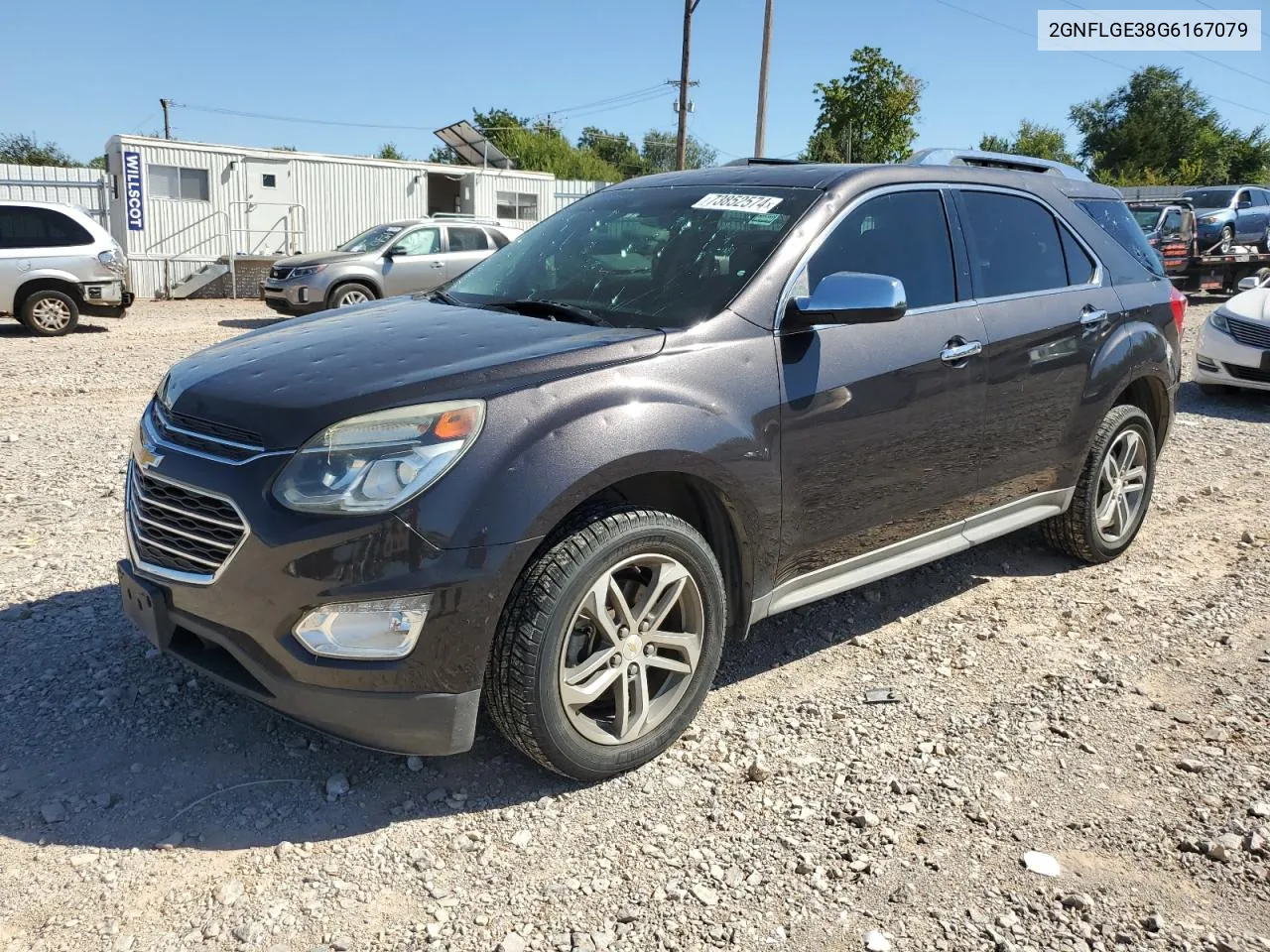 2016 Chevrolet Equinox Ltz VIN: 2GNFLGE38G6167079 Lot: 73852574