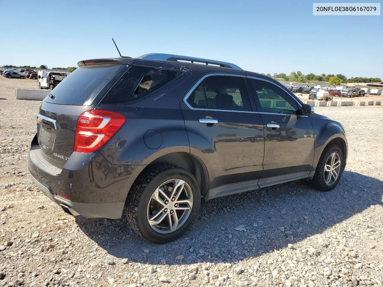 2016 Chevrolet Equinox Ltz VIN: 2GNFLGE38G6167079 Lot: 73852574