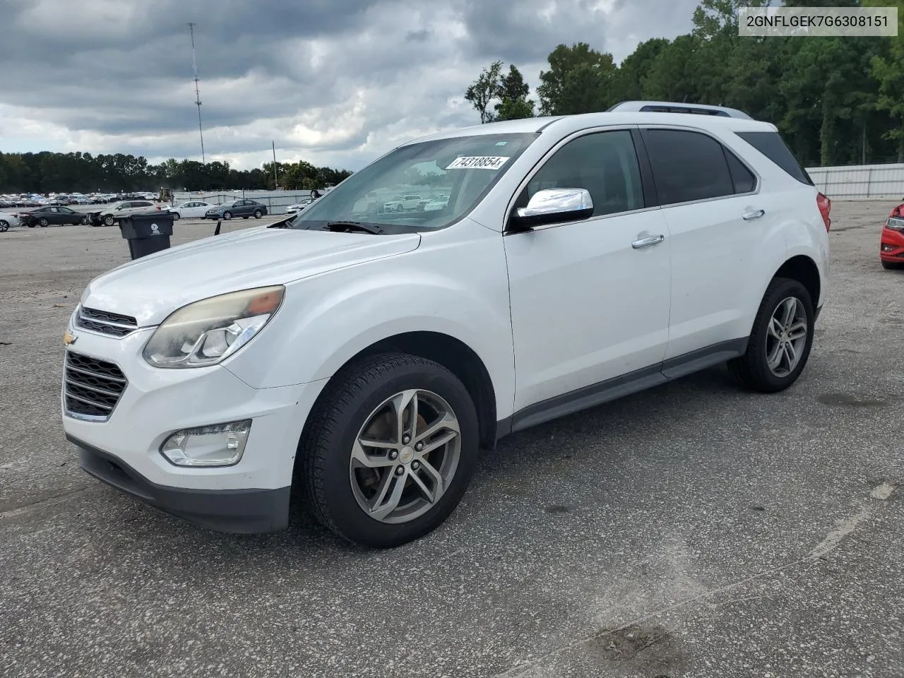 2016 Chevrolet Equinox Ltz VIN: 2GNFLGEK7G6308151 Lot: 74318854