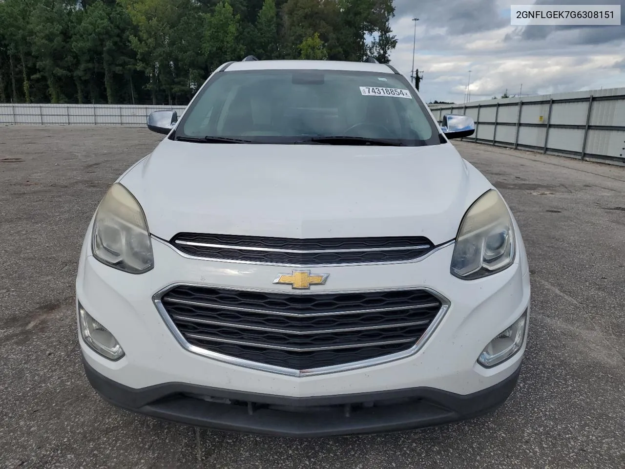 2016 Chevrolet Equinox Ltz VIN: 2GNFLGEK7G6308151 Lot: 74318854