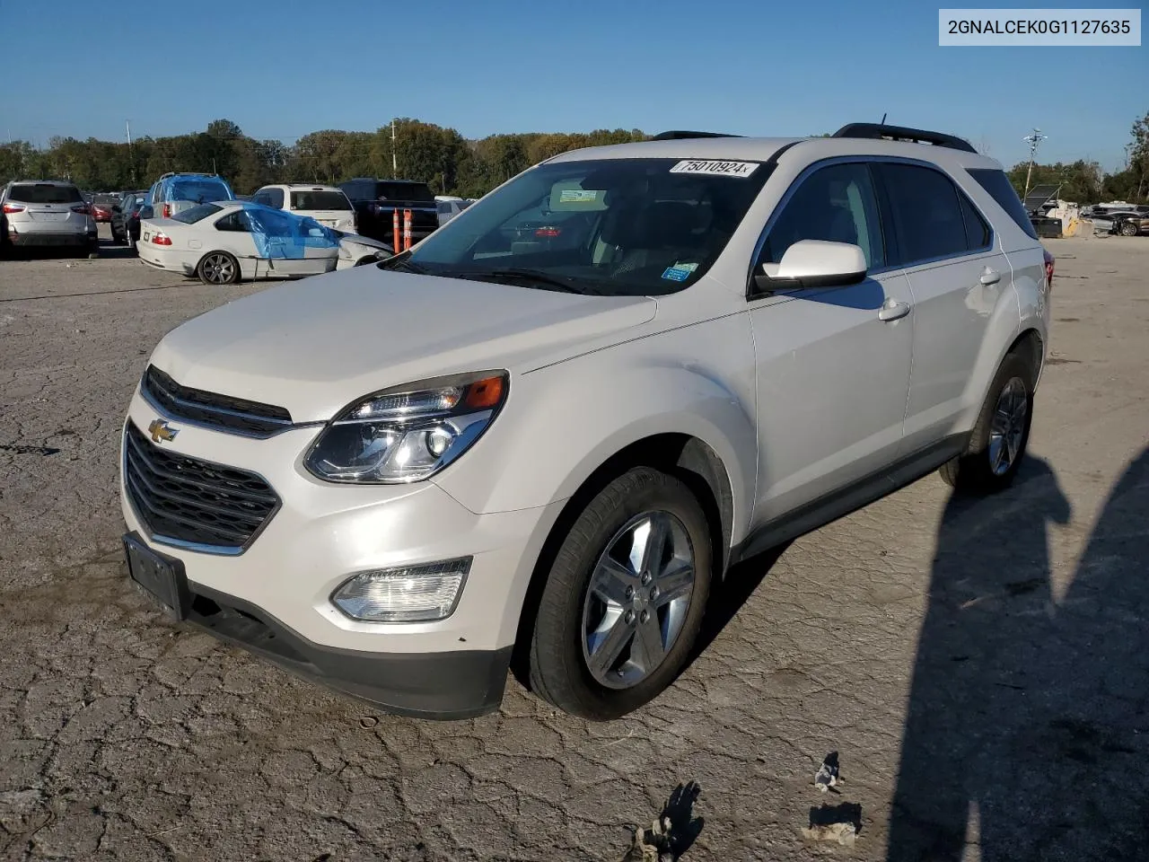 2016 Chevrolet Equinox Lt VIN: 2GNALCEK0G1127635 Lot: 75010924