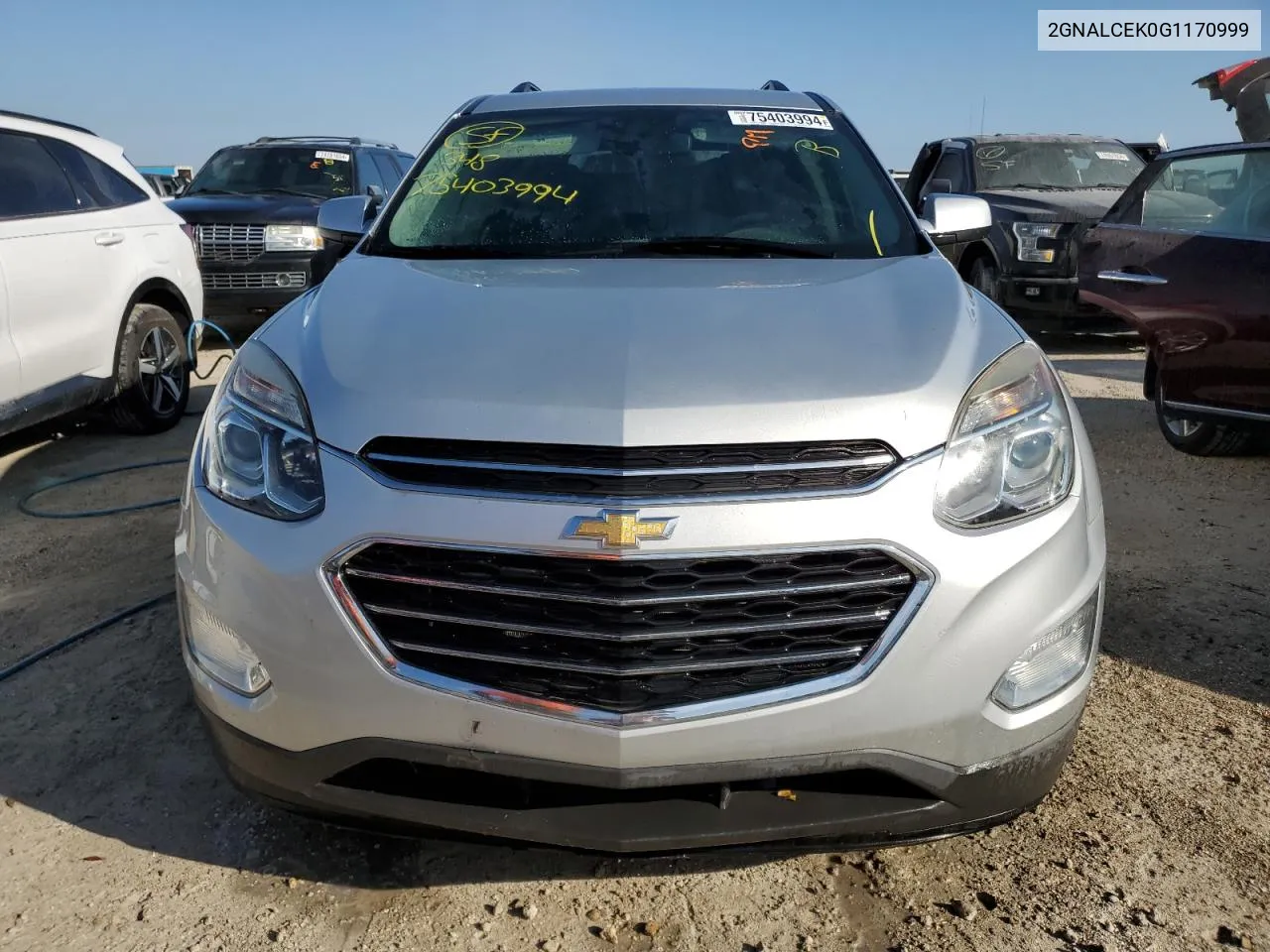 2016 Chevrolet Equinox Lt VIN: 2GNALCEK0G1170999 Lot: 75403994