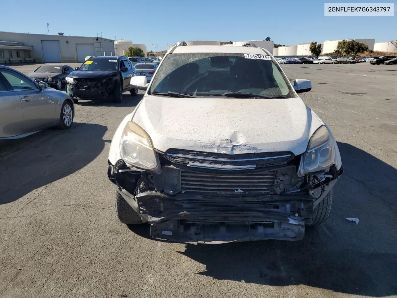 2016 Chevrolet Equinox Lt VIN: 2GNFLFEK7G6343797 Lot: 75463874