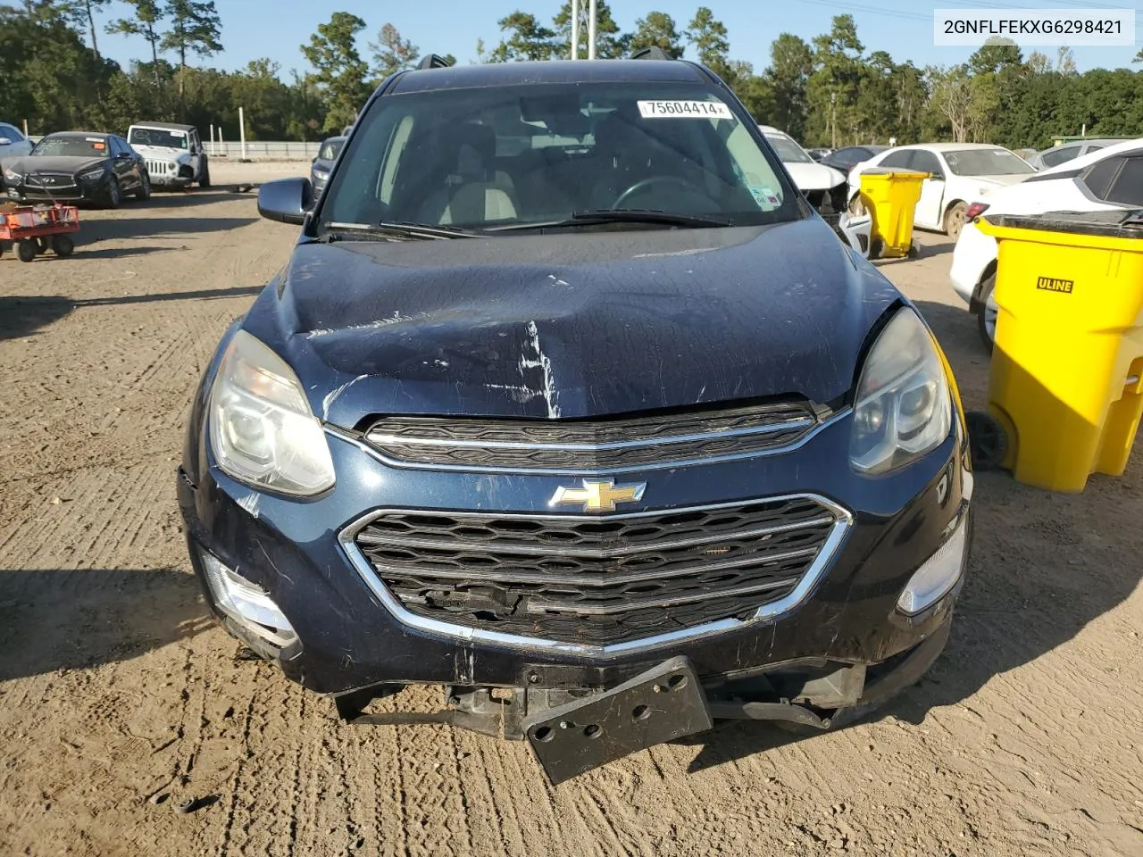 2016 Chevrolet Equinox Lt VIN: 2GNFLFEKXG6298421 Lot: 75604414