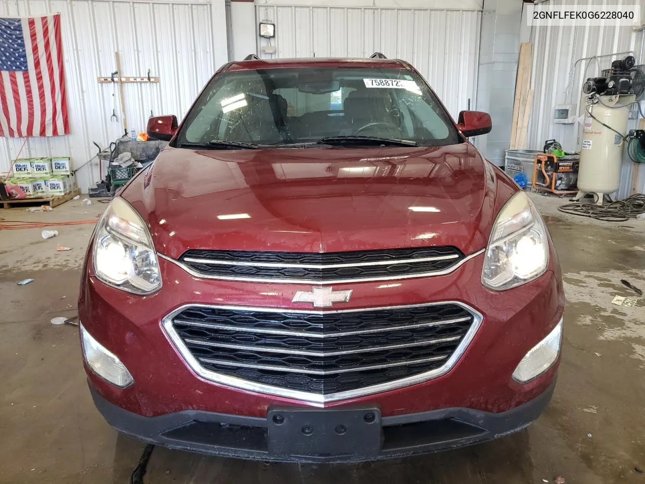 2016 Chevrolet Equinox Lt VIN: 2GNFLFEK0G6228040 Lot: 75887234