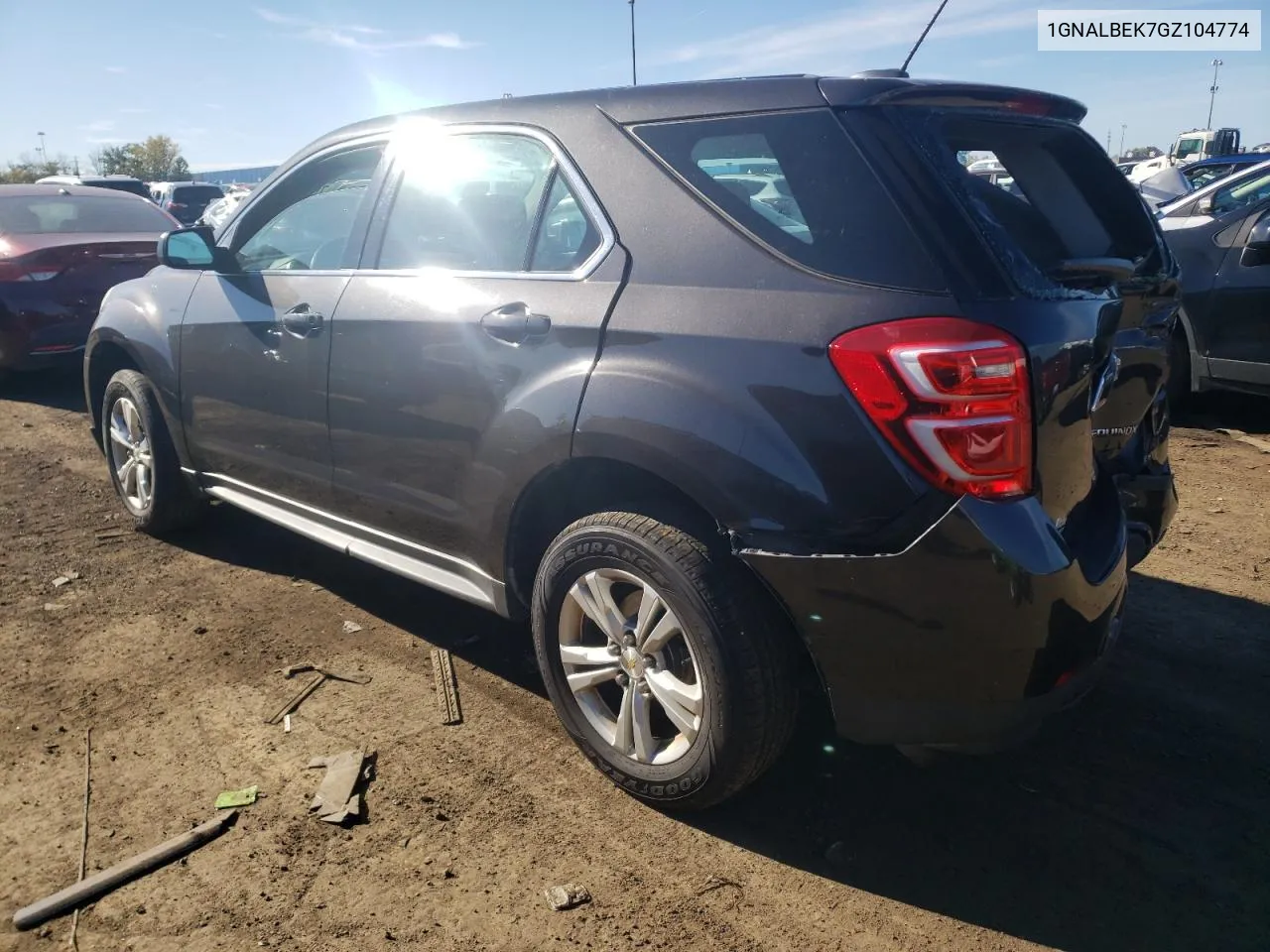 2016 Chevrolet Equinox Ls VIN: 1GNALBEK7GZ104774 Lot: 76459514