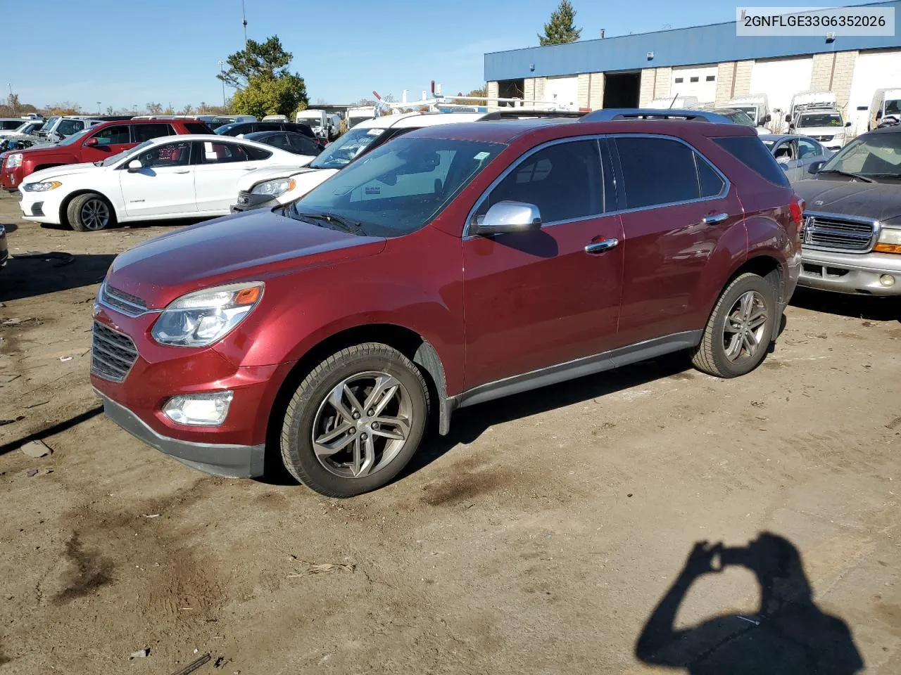 2016 Chevrolet Equinox Ltz VIN: 2GNFLGE33G6352026 Lot: 76514604