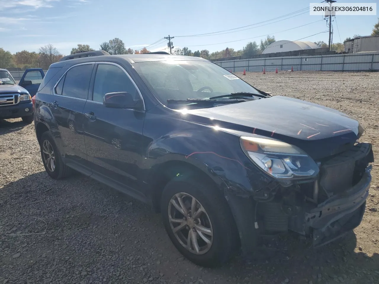 2016 Chevrolet Equinox Lt VIN: 2GNFLFEK3G6204816 Lot: 76695594