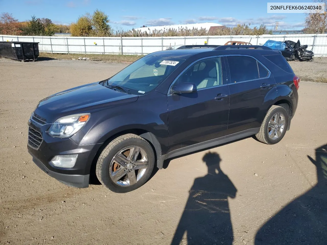 2016 Chevrolet Equinox Lt VIN: 2GNFLFEK6G6240340 Lot: 77667524